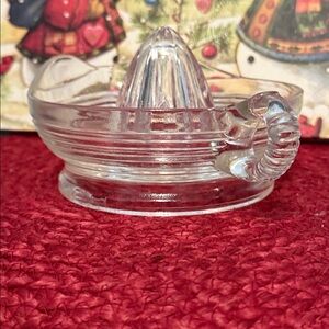 Vintage Clear Glass Citrus Juicer